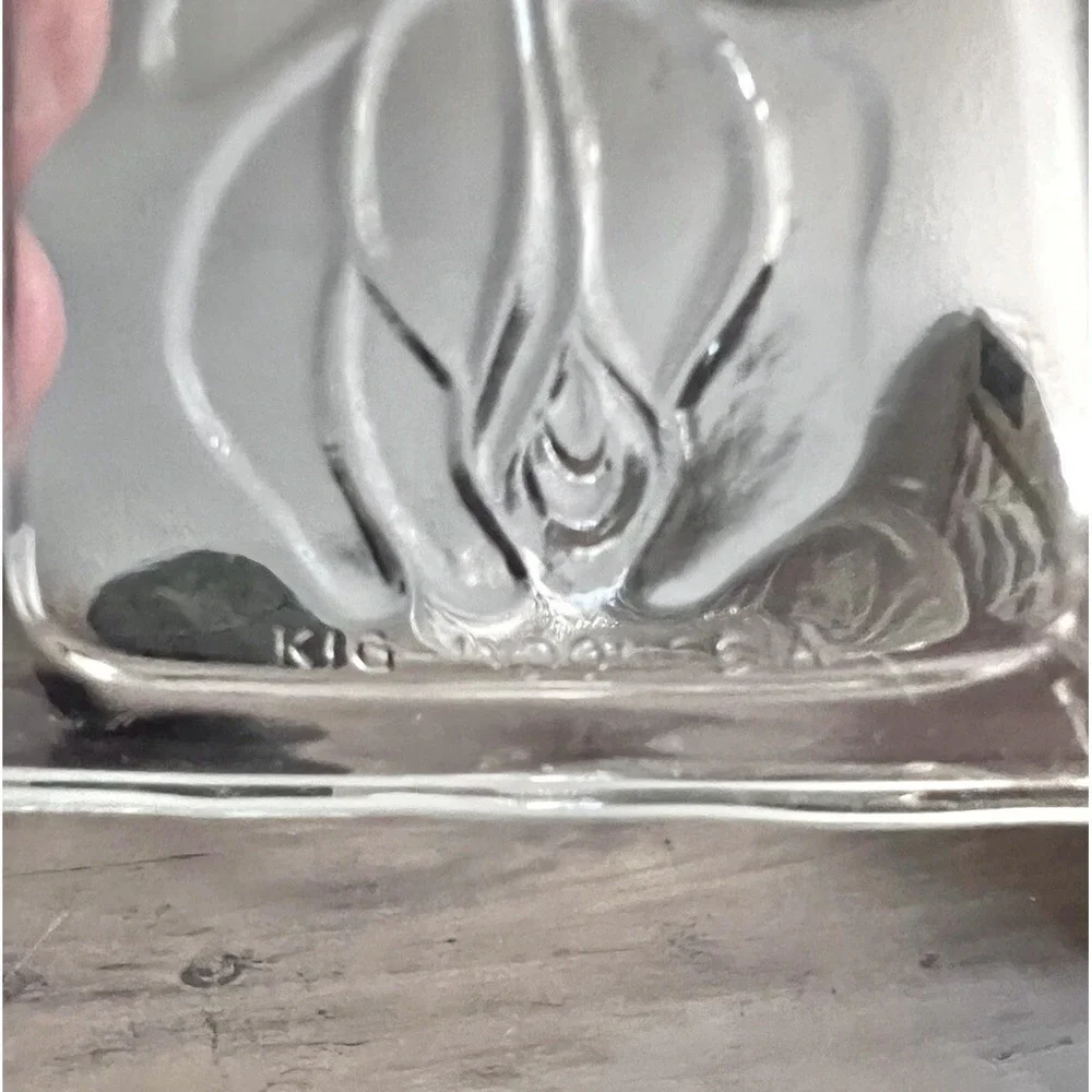 Vintage KIG Indonesia Rose Pattern Clear Glass Bowls 7